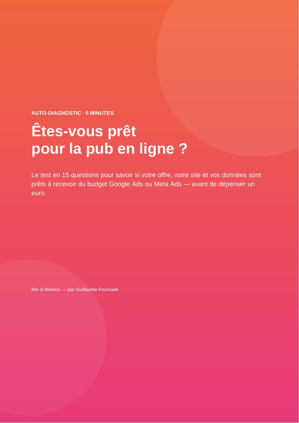 Couverture du guide Êtes-vous prêt pour la pub en ligne ?