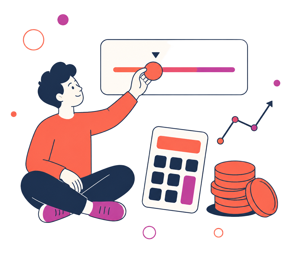 Illustration : réglage du budget publicitaire et calcul du chiffre d'affaires estimé